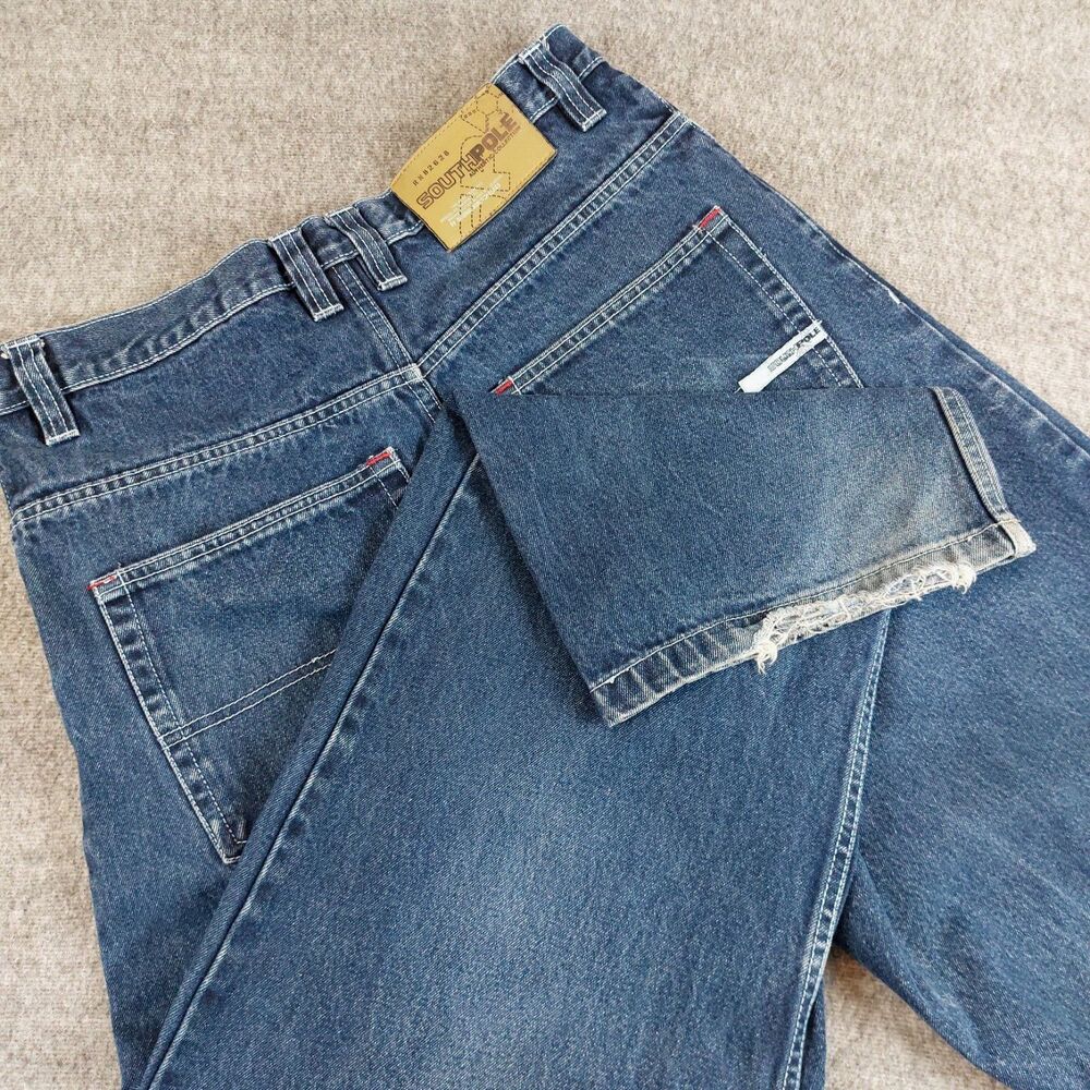 Y2K Southpole Jeans Mens Size 34x30(34x30.5) Blue Grunge 2000s Skater Wide Leg